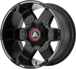 AB811 Warthog Satin Black Milled With Gloss Black Accent
