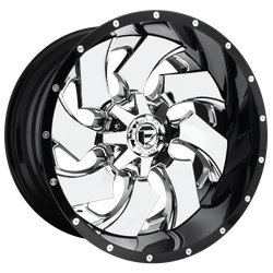 Fuel 1 Piece D240 Cleaver Chrome Gloss Black Lip 20x12 8x170 BP 4.77 BS -44MM Offset 125.10MM hub bore