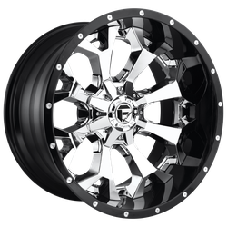 Fuel 1 Piece D246 Assault Chrome Gloss Black Lip 22x12 6x135, 6x139.7 (6x5.5) BP 4.77 BS -44MM Offset 106.10MM hub bore