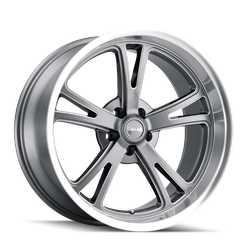 Ridler 606 Gloss Grey Machined 20x8.5 5x120.65 (5x4.75) BP 4.75 BS 0mm Offset 83.82 hub bore