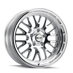 Ridler 607 Polished 20x8.5 5x120.65 (5x4.75) BP 4.75 BS 0mm Offset 83.82 hub bore