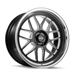 Ridler 611 Gloss Black/milled With Diamond Cut Lip 17x7 5x120.65 (5x4.75) BP 4.00 BS 0mm Offset 83.82 hub bore