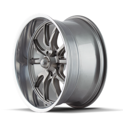 Ridler 650 Gloss Grey Polished 18x9.5 5x127 (5x5) BP 5.25 BS 0mm Offset 83.82 hub bore