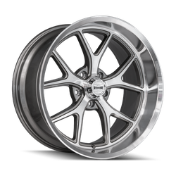 Ridler 661 Gloss Grey With Diamond Cut Face And Lip 20x8.5 5x120.65 (5x4.75) BP 4.75 BS 0mm Offset 83.82 hub bore