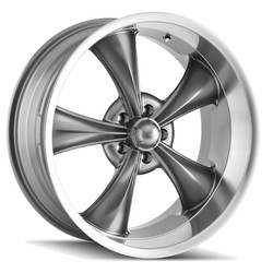 Ridler 695 Gloss Grey Machined 18x8 5x114.3 (5x4.5) BP 4.50 BS 0mm Offset 83.82 hub bore