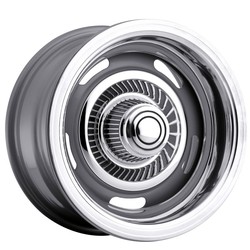 Vision 55 Rally Silver 15x7 5x127 (5x5) BP 4.25 BS +6MM Offset 81.7 hub bore