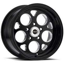 Vision 561 Sport Mag Gloss Black With Milled Windows 15x7 5x120.65 (5x4.75) BP 4.00 BS 0MM Offset 83.1 hub bore