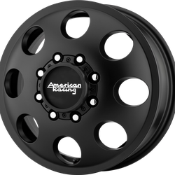 Baja Dually 17x6 8x165.1 (8x6.5) Satin Black - Front (111 mm)