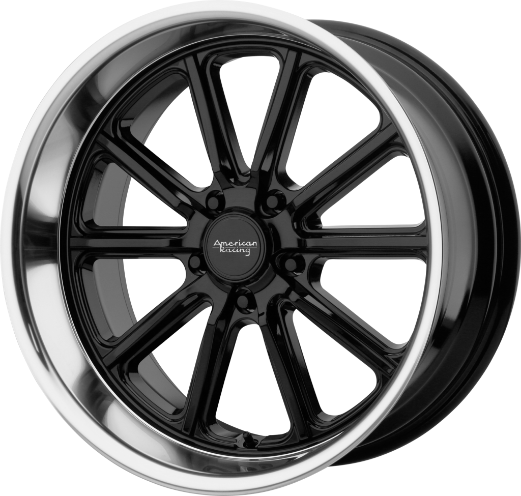 Rodder 20x9.5 5x114.3 Gloss Black w/ Diamond Cut Lip (0 mm)