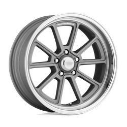 Draft 18x10 Vintage Silver Diamond Cut Lip 5x120.65 (5x4.75) Bolt Pattern 5.97 Backspace