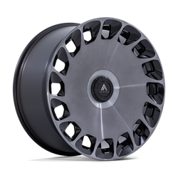 Asanti Black AB045 Aristocrat Gloss Black Machined Face With Double Dark Tint 24x10 5x120 BP 6.88 BS +35MM Offset 72.56MM hub bore
