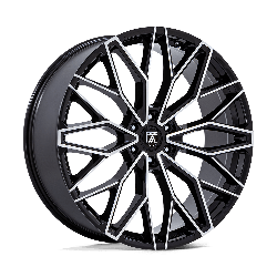 Asanti Black AB050 Mogul 6 Gloss Black With Machined Face 24x10 6x139.7 (6x5.5) BP 6.68 BS +30MM Offset 106.10MM hub bore