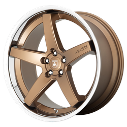 Asanti Black ABL31 Regal Satin Bronze With Chrome Lip 20x10.5 5x115 BP 6.54 BS +20MM Offset 72.56MM hub bore
