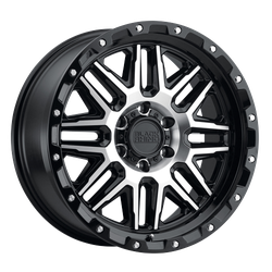 Black Rhino Hard Alloys BRALA Alamo Gloss Black With Machined Face 20x9 6x139.7 (6x5.5) BP 5.47 BS +12MM Offset 112.10MM hub bore