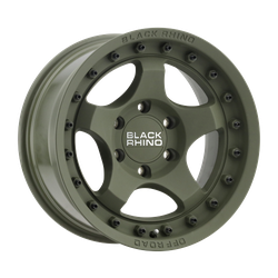 Black Rhino Hard Alloys BRBTM Bantam Olive Drab Green 18x9 6x139.7 (6x5.5) BP 5.47 BS +12MM Offset 112.10MM hub bore