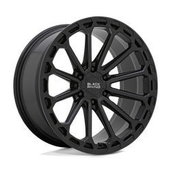 Black Rhino Hard Alloys BRKZN Kaizen Matte Black 20x9.5 6x139.7 (6x5.5) BP 5.72 BS +12MM Offset 112.10MM hub bore