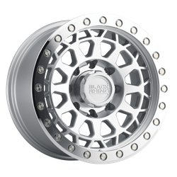 Black Rhino Hard Alloys BRPRM Primm Silver With Mirror Face Machined Ring 17x9 6x139.7 (6x5.5) BP 5.00 BS 0MM Offset 112.10MM hub bore