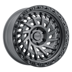 Black Rhino Hard Alloys BRSHD Shredder Matte Gunmetal With Black Ring 17x9 6x139.7 (6x5.5) BP 5.00 BS 0MM Offset 112.10MM hub bore