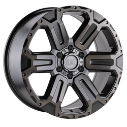 Black Rhino Hard Alloys BRWKA Wanaka Matte Gunmetal With Brushed Face 20x9 6x114.3 (6x4.5) BP 6.38 BS +35MM Offset 76.10MM hub bore
