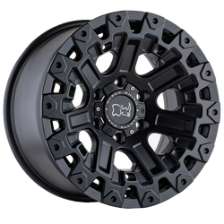 Black Rhino Hard Alloys BRZRK Ozark Matte Black 17x9.5 6x114.3 (6x4.5) BP 5.72 BS +12MM Offset 76.10MM hub bore