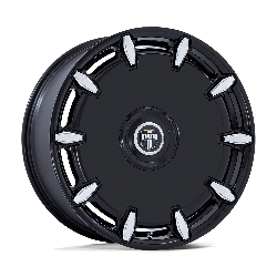 DUB 1 Piece DC271 Cheef Gloss Black Milled 24x9 5x115, 5x120 BP 5.59 BS +15MM Offset 74.10MM hub bore