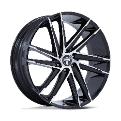 DUB 1 Piece DC275 Blaze Gloss Black With Machined Face 24x10 6x139.7 (6x5.5) BP 6.48 BS +25MM Offset 106.10MM hub bore