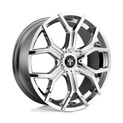 DUB 1 Piece S207 Royalty Chrome 22x9.5 5.64 BS +10MM Offset 72.60MM hub bore