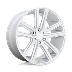 DUB 1 Piece S257 Flex Gloss Silver Brushed Face 26x10 5x127 (5x5) BP 5.89 BS +10MM Offset 78.10MM hub bore