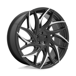 DUB 1 Piece S259 G.O.A.T. Gloss Black With Machined Spokes 26x10 6x135 BP 6.68 BS +30MM Offset 87.10MM hub bore