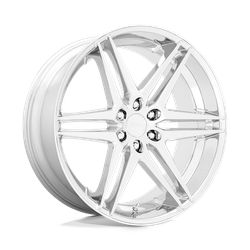 DUB 1 Piece S265 Dirty Dog Chrome 24x10 6x139.7 (6x5.5) BP 6.48 BS +25MM Offset 106.10MM hub bore