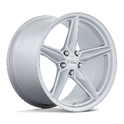 Foose 1 Piece F174 CF8 Gloss Silver 19x11 5x120 BP 7.69 BS +43MM Offset 67.06MM hub bore