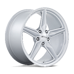 Foose 1 Piece F174 CF8 Gloss Silver 19x9.5 5x120 BP 7.02 BS +45MM Offset 67.06MM hub bore