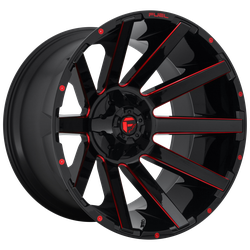 Contra 20x10 Gloss Black Red Tinted Clear 8x165.1 (8x6.5) Bolt Pattern -18mm Offset