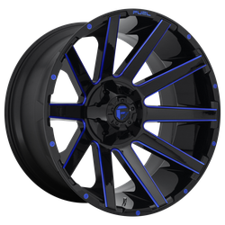 Contra 20x10 Gloss Black Blue Tinted Clear 8x165.1 (8x6.5) Bolt Pattern -18mm Offset