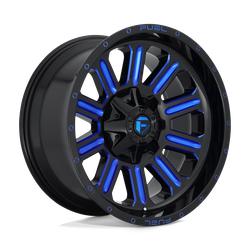 Hardline 20x10 Gloss Black Blue Tinted Clear 5x114.3 (5x4.5), 5x127 (5x5) Bolt Pattern -18mm Offset