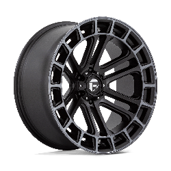Fuel 1 Piece D720 Heater Matte Black Double Dark Tint Machined 22x10 6x139.7 (6x5.5) BP 4.99 BS -13MM Offset 106.10MM hub bore