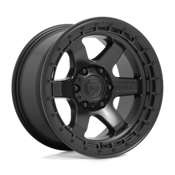 Fuel 1 Piece D750 Block Matte Black With Black Ring 18x9 5x127 (5x5) BP 5.04 BS +1MM Offset 71.50MM hub bore