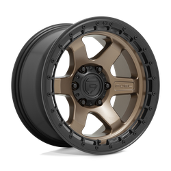 Fuel 1 Piece D751 Block Matte Bronze With Black Ring 18x9 6x120 BP 5.79 BS +20MM Offset 67.06MM hub bore