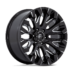 Fuel 1 Piece D828 Quake Gloss Black Milled 20x9 6x135 BP 5.04 BS +1MM Offset 87.10MM hub bore