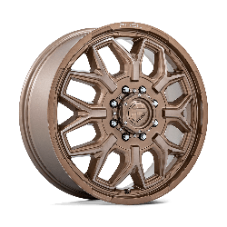 Fuel 1 Piece D876 Flux Dually Platinum Bronze 22x8.25 8x165.1 (8x6.5) BP 8.72 BS +104MM Offset 117.00MM hub bore