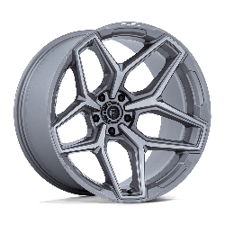 Fuel 1 Piece FC854 Flux Platinum 17x9 5x127 (5x5) BP 4.53 BS -12MM Offset 71.50MM hub bore