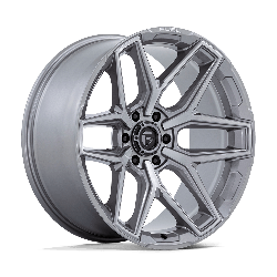 Fuel 1 Piece FC854 Flux Platinum 22x12 5x127 (5x5) BP 4.77 BS -44MM Offset 71.50MM hub bore