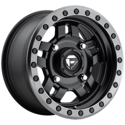 Anza 14x7 Matte Black Gun Metal Ring 4x110 Bolt Pattern 13mm Offset