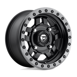 Anza 14x7 Matte Black Gun Metal Ring 4x156 Bolt Pattern 13mm Offset