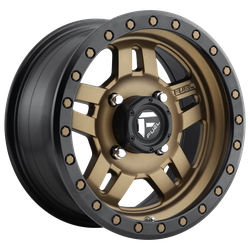 Anza 4+3 14x7 Matte Bronze Black Bead Ring 4x156 Bolt Pattern 13mm Offset