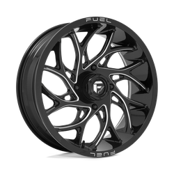 Fuel UTV D741 Runner UTV Gloss Black Milled 20x7 4x156 BP 4.51 BS +13MM Offset 132.00MM hub bore