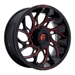 D779 Runner UTV Gloss Black Milled Red 18x7 4x156 +13mm