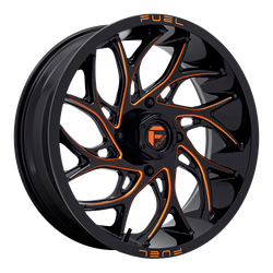 D780 Runner UTV Gloss Black Milled Orange 18x7 4x156 +13mm
