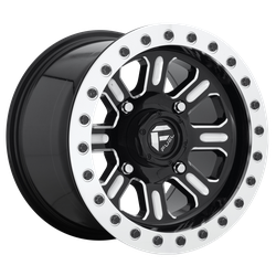 Hardline Bead Lock - Off Road Only 15x10 Gloss Black Milled 4x156 Bolt Pattern 25mm Offset