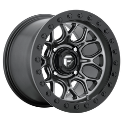 Tech Bead Lock - Off Road Only 15x10 Matte Gun Metal Black Bead Ring 4x137 Bolt Pattern 0mm Offset